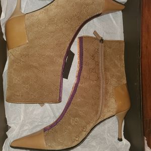 Gucci Moon Calf Pointed Toe Boot